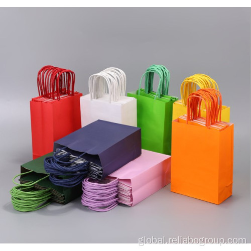 Take Away Food Tote Paper Bag Customized tote fashion shopping kraft paper bags Factory